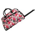 World Traveler World Traveler 8112022-193 21 in. Carry on Rolling Duffle Bag - Flowers 8112022-193